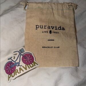 Pura Vida Bracelet Club Pouch with Sticker